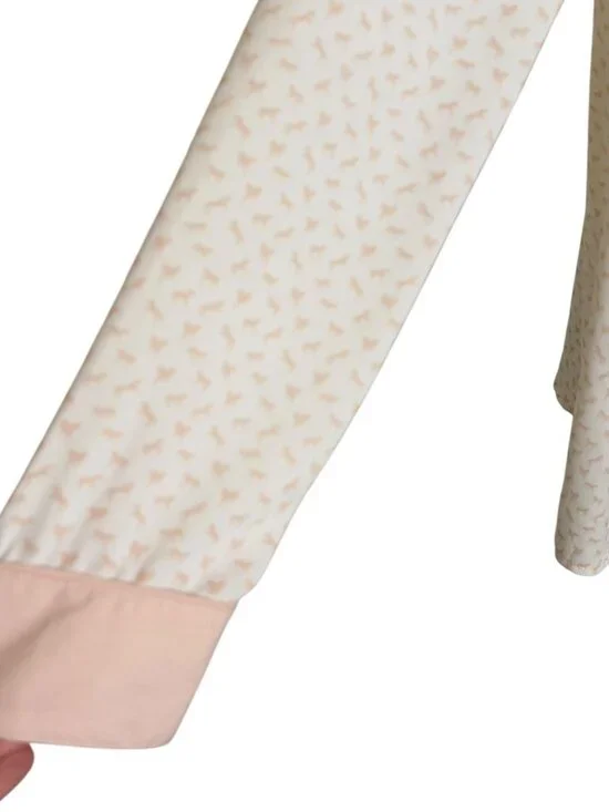 Free People Horse Print Sheer Western Tunic Top Shirt Blouse White Pink M - Picture 5 of 9